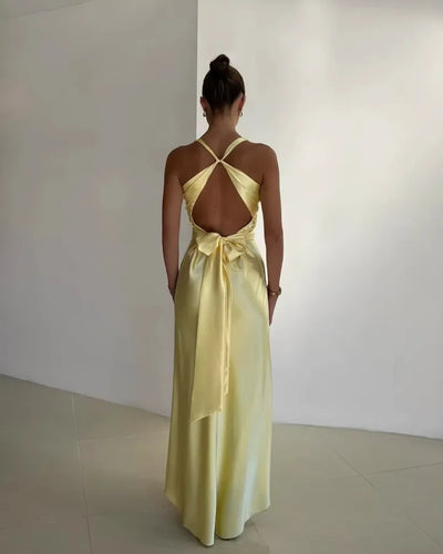 Celandine | Shiny Satin Gown