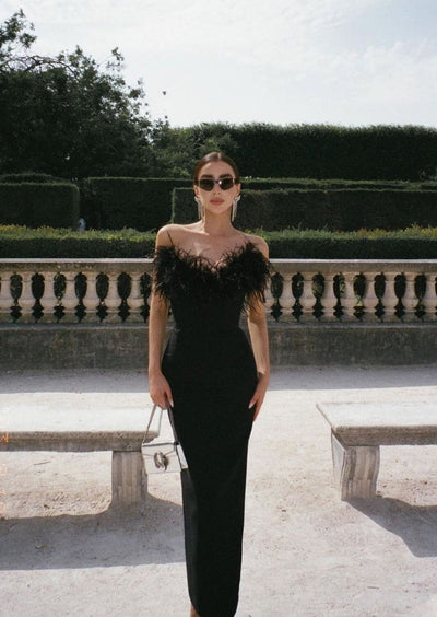 Oriana | Luxurious Feather Dress