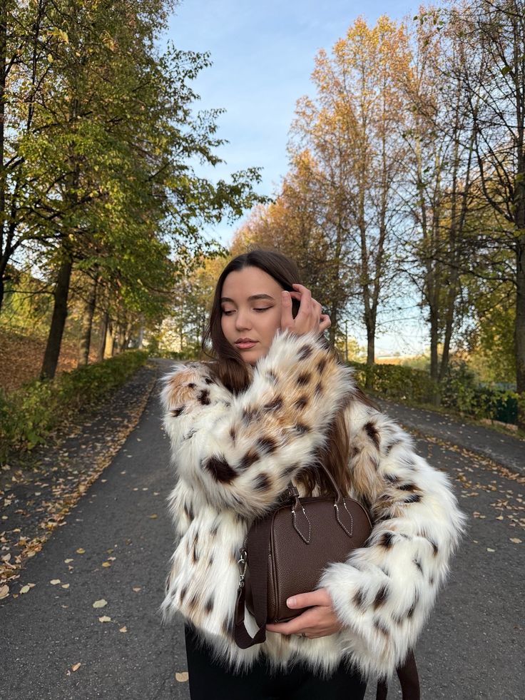 Celeste Leopard Faux Fur Jacket