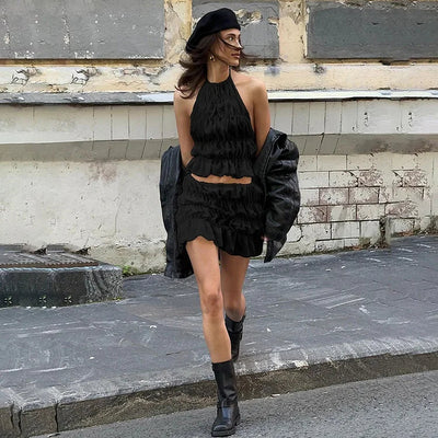 Saffron | Ruffled Two-Piece Set