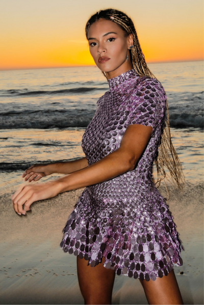 Noreen | High Neck Sequin Dress