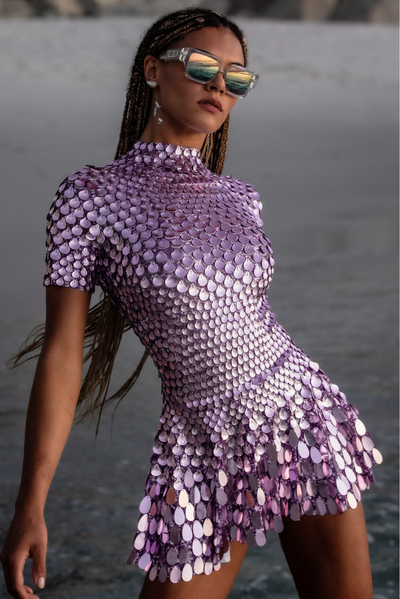 Noreen | High Neck Sequin Dress