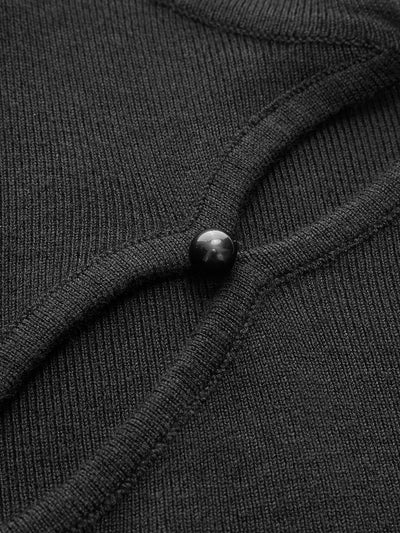 Plain Cutout Skinny Sweater