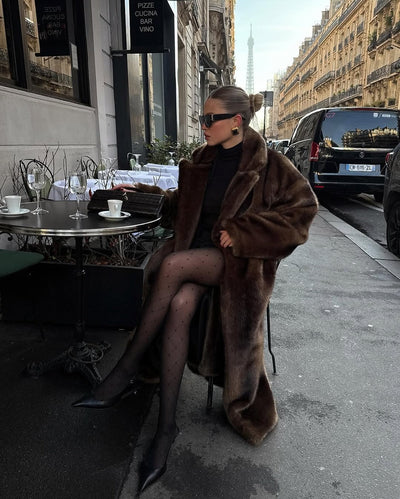 Lucie Maxi Coat made of Faux Fur