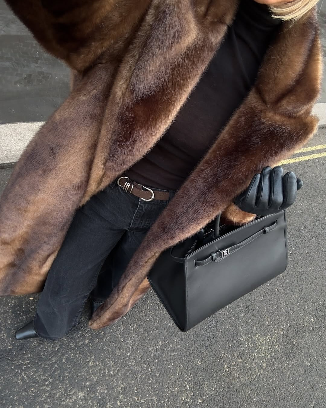 Lucie Maxi Coat made of Faux Fur