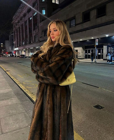 Lucie Maxi Coat made of Faux Fur