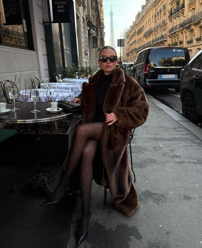 Lucie Maxi Coat made of Faux Fur