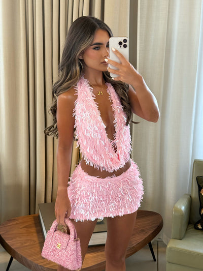 Calypso | Sequin Fringe Two-Piece Set