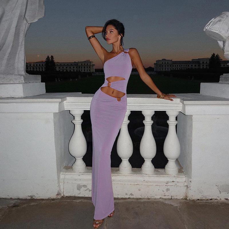 Trixie | Slim One-Shoulder Split Dress