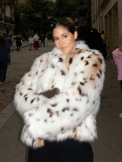 Celeste Leopard Faux Fur Jacket