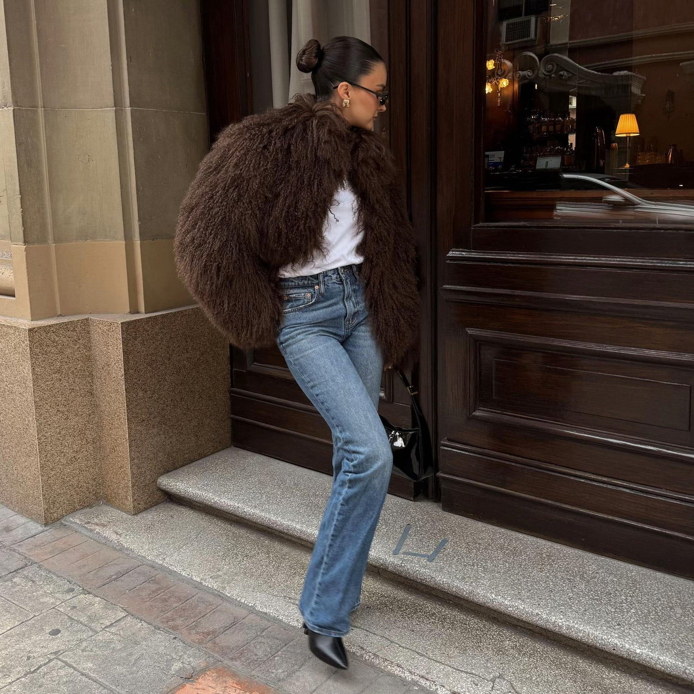 Liza Fuzzy Faux Fur Jacket