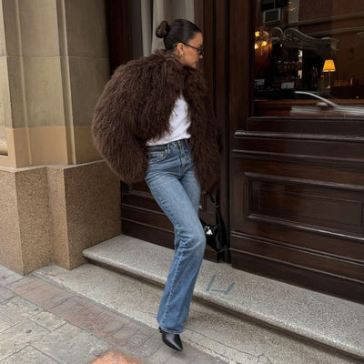 Liza Fuzzy Faux Fur Jacket