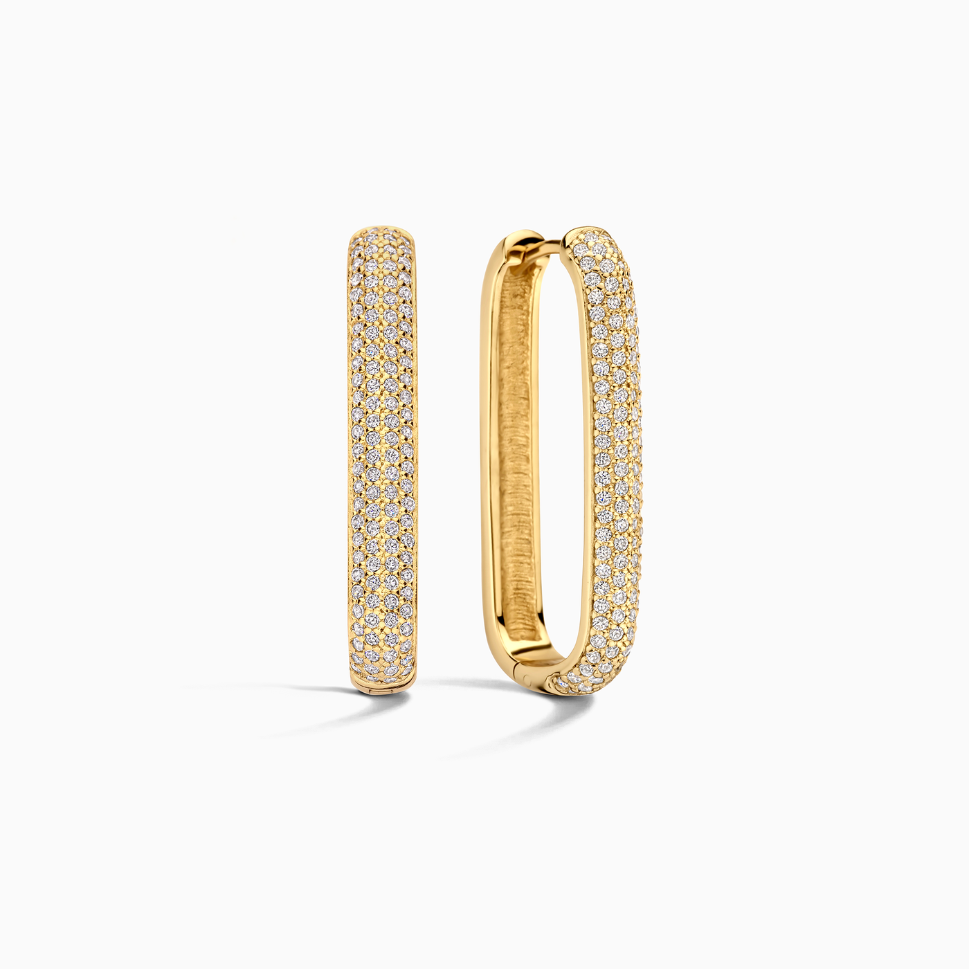 Helisent | Gold Pavé Earrings