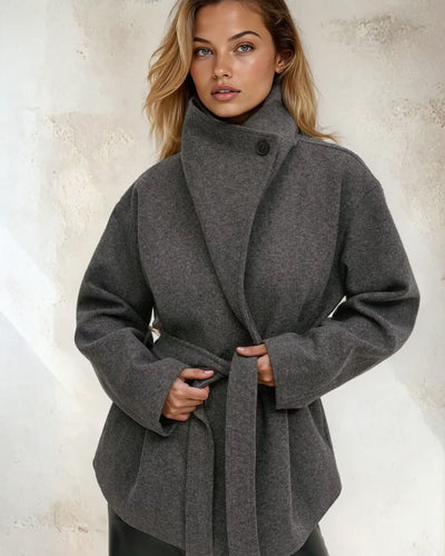 Loraine Jacket with Stand-Up Collar and Lace Closure