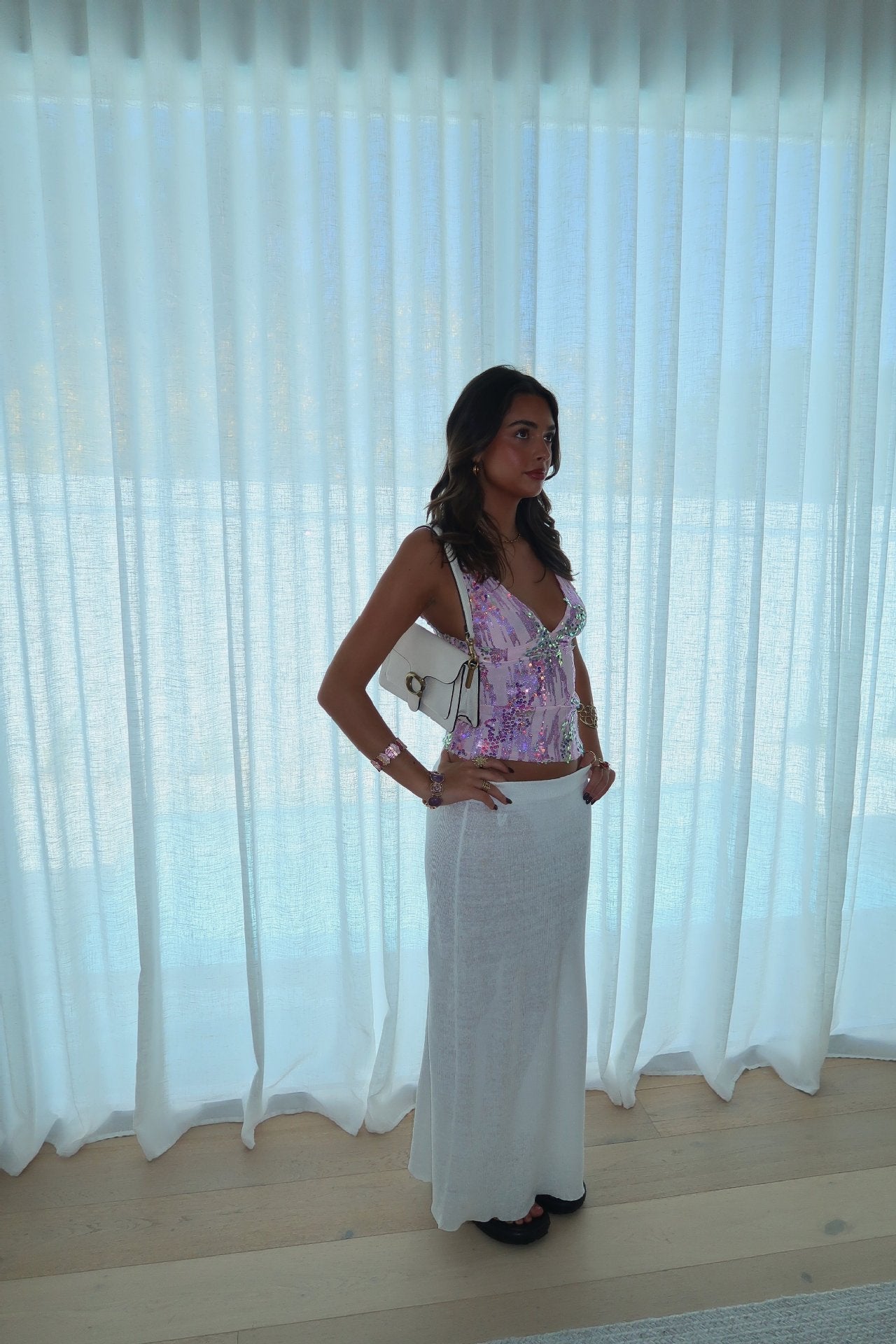 Romilly | Sequin Halter Top