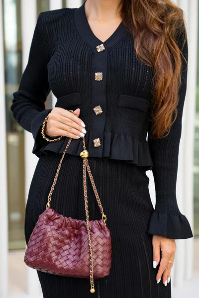 Bonnie | V-neck Knitted Set