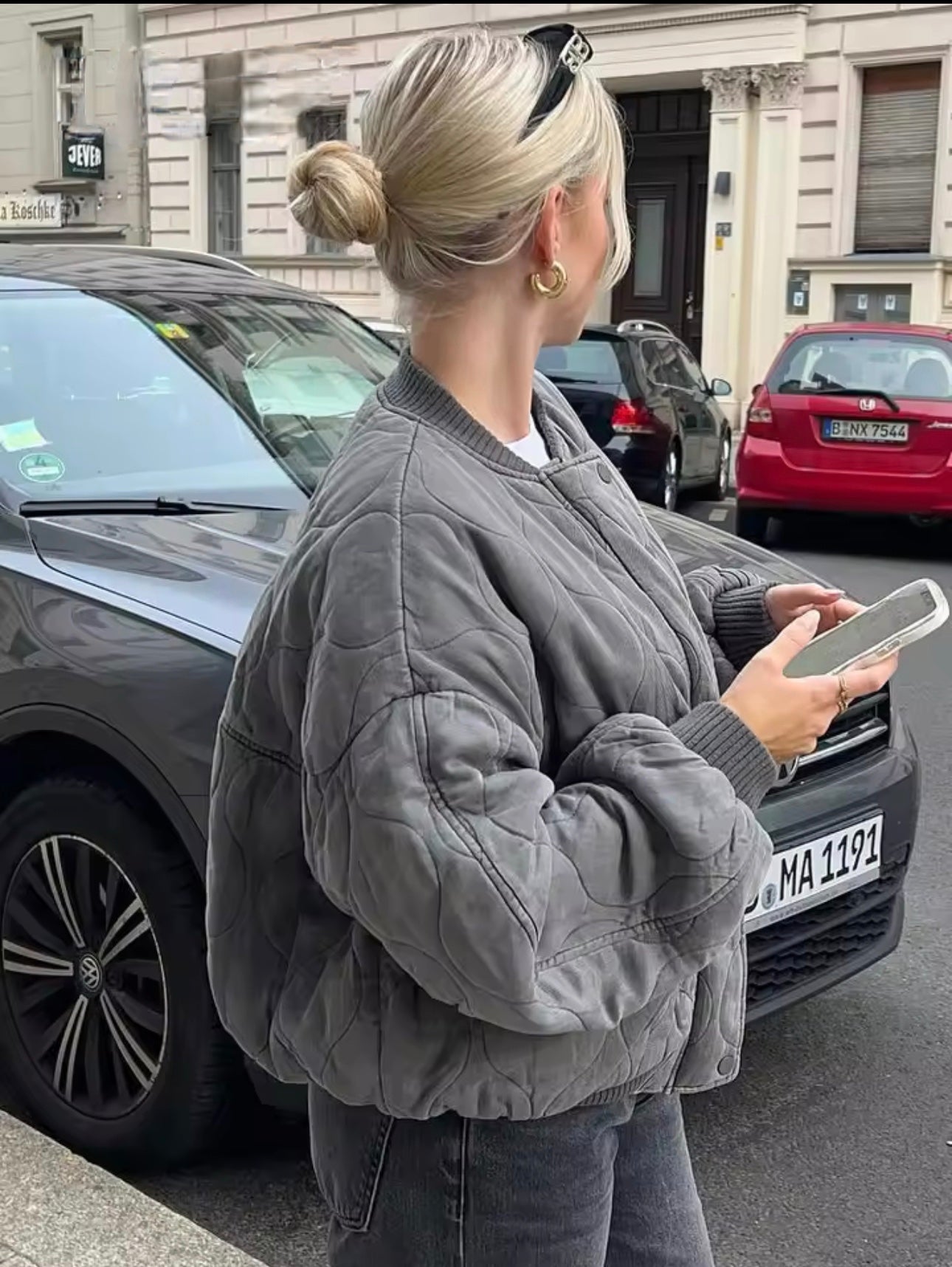 Sophie Quilted Bomber Jacket