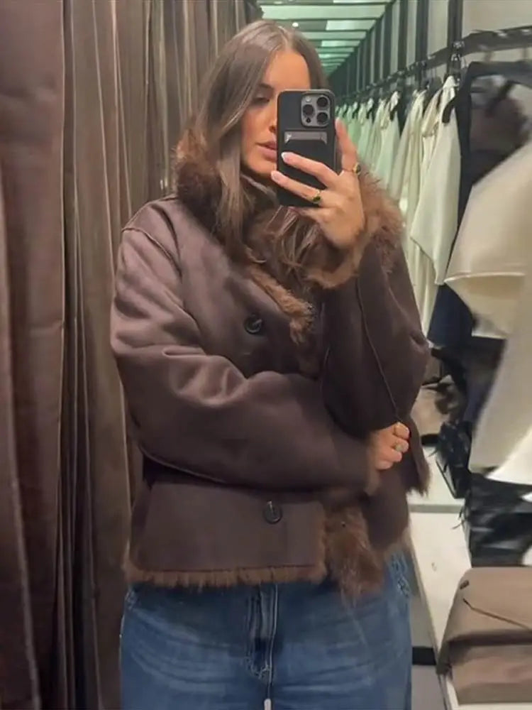 Jenny Reversible Faux Fur Leather Jacket