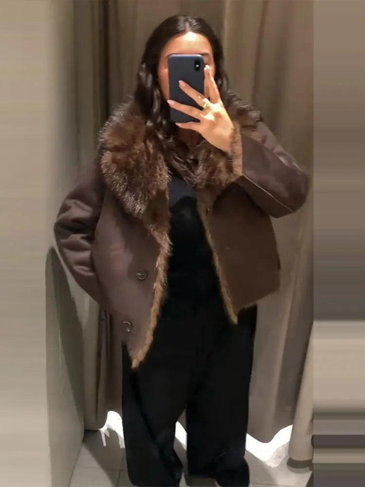 Jenny Reversible Faux Fur Leather Jacket