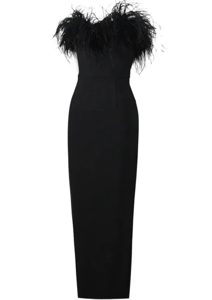 Oriana | Luxurious Feather Dress