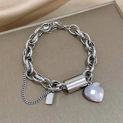 Danica | Golden Heart Charm Chain Bracelet