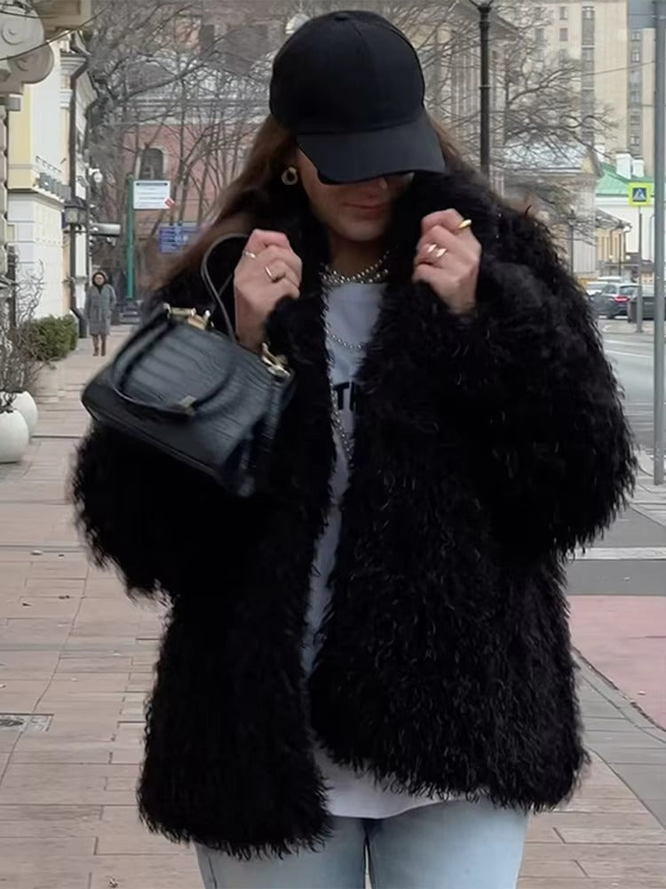 Liza Fuzzy Faux Fur Jacket