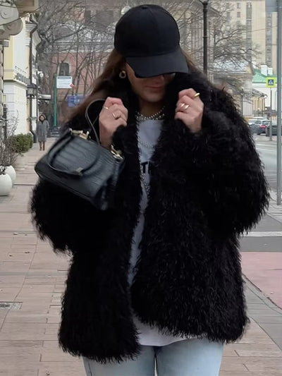 Liza Fuzzy Faux Fur Jacket