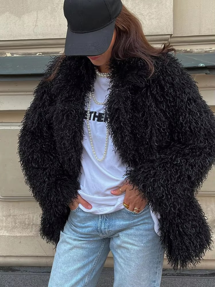 Liza Fuzzy Faux Fur Jacket