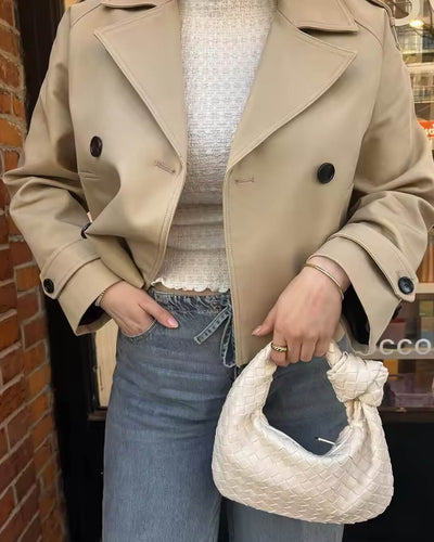 Janice Cropped Trenchcoat