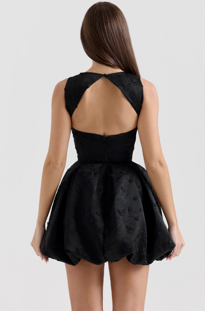 Lottie | Black Balloon Dress