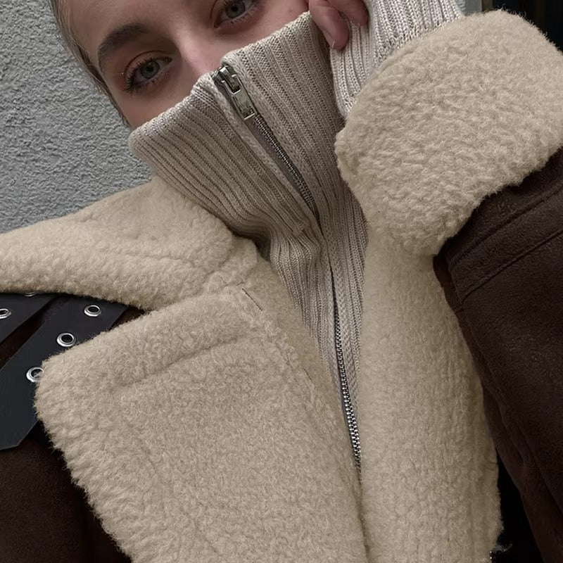 Aurora Suede Imitation Leather Jacket