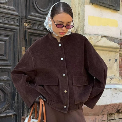 Cora Button Corduroy Jacket