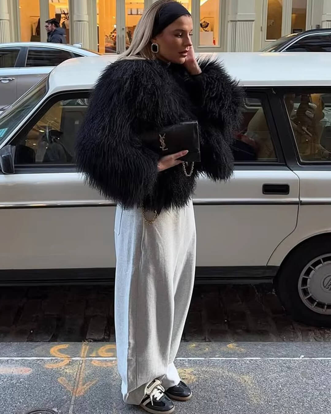 Reese Short Jacket in Faux Fur