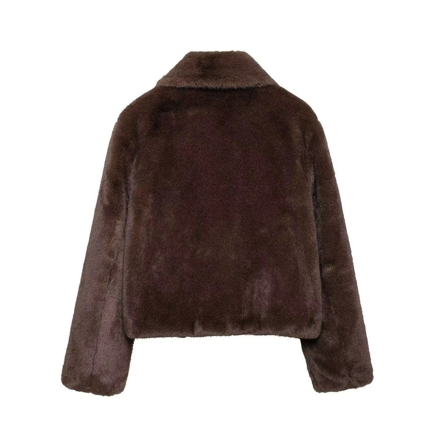 Abby Short Jacket with Faux Fur Collar