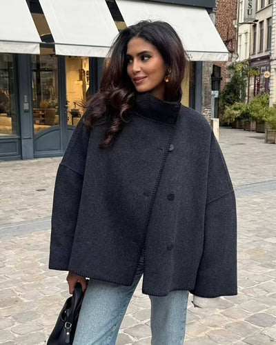 Emily High Neck Button Jacket