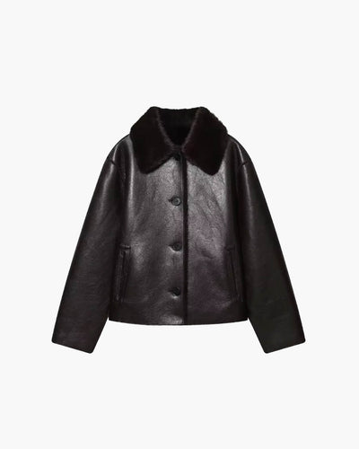 Joana Reversible Faux Fur Leather Jacket