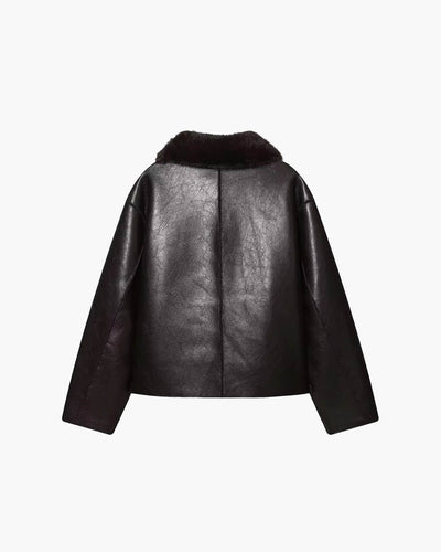 Joana Reversible Faux Fur Leather Jacket
