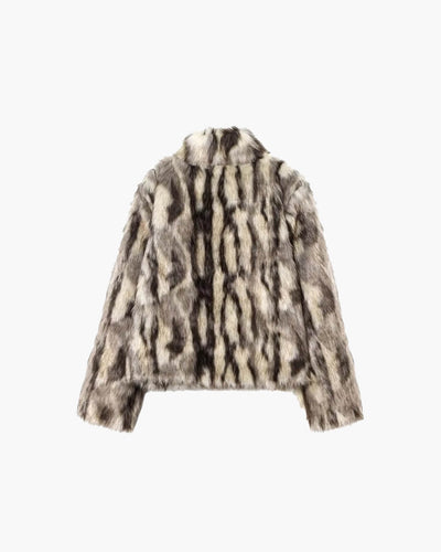 Josie Leopard Faux Fur Jacket
