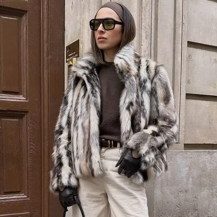 Josie Leopard Faux Fur Jacket