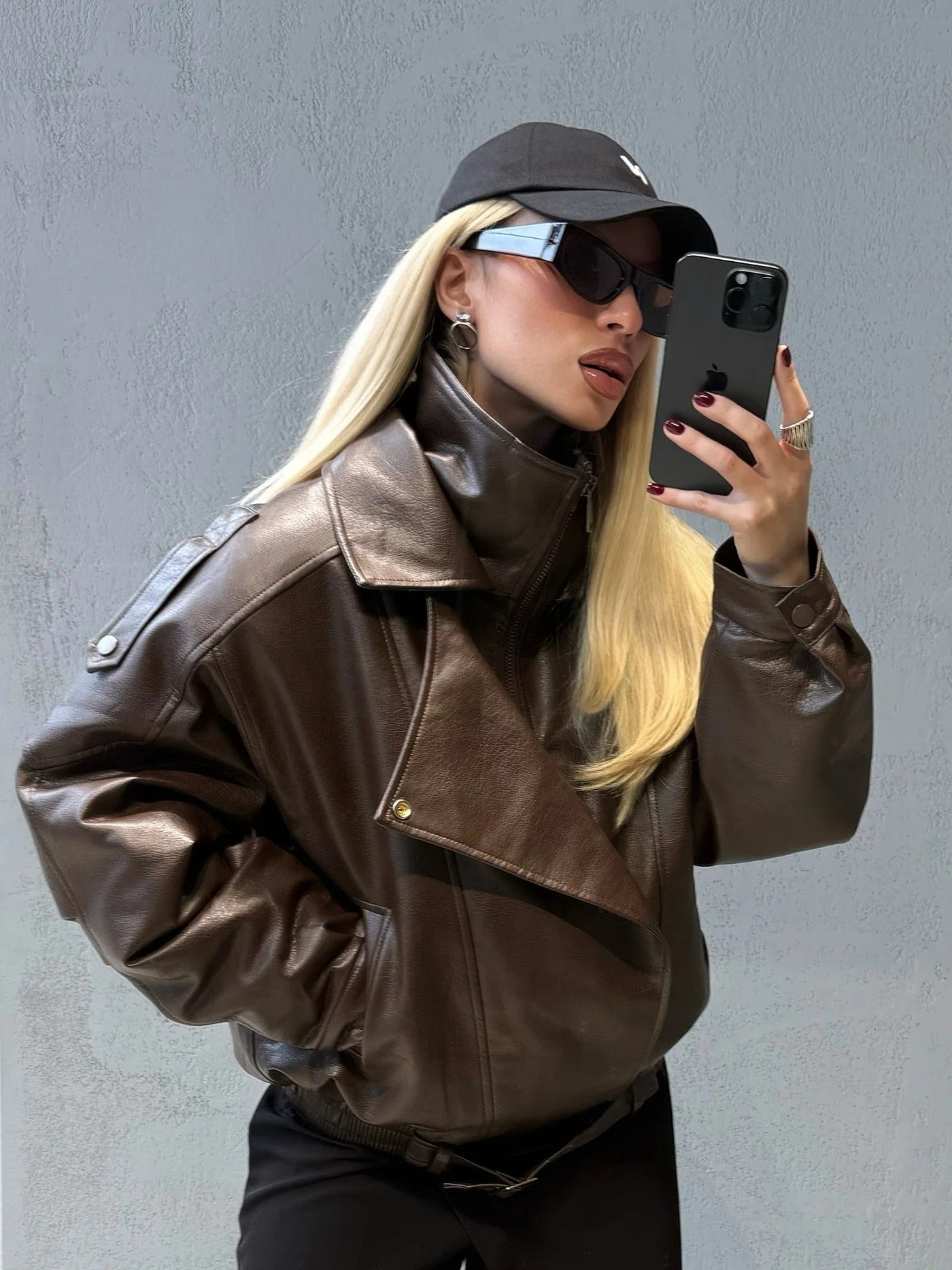 Carla Asymmetrical Leather Jacket