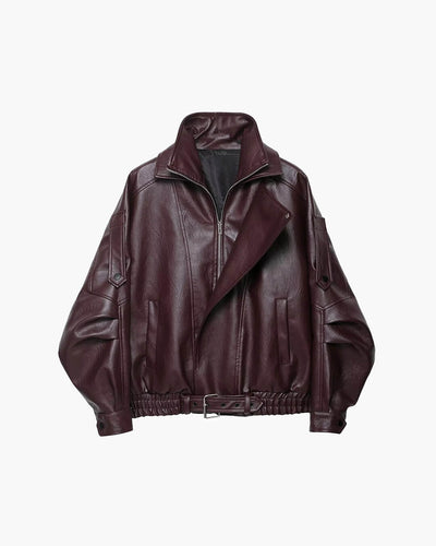 Carla Asymmetrical Leather Jacket