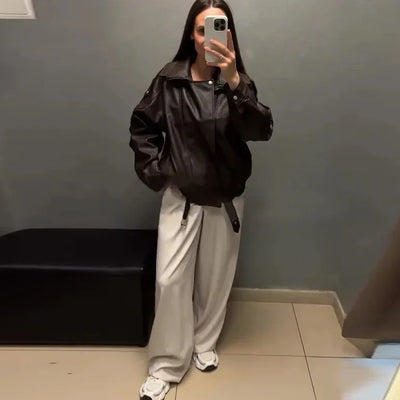 Carla Asymmetrical Leather Jacket