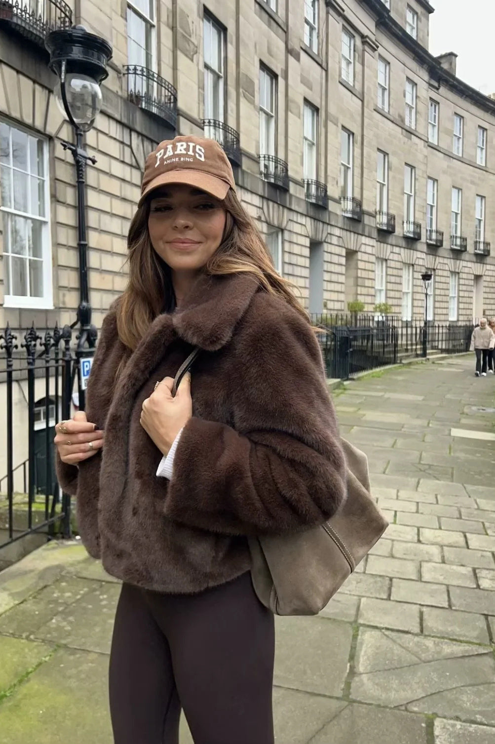 Abby Short Jacket with Faux Fur Collar