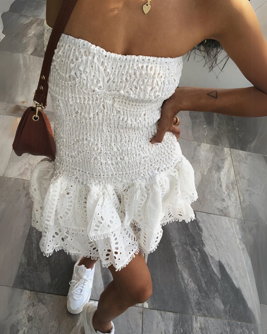 Odalys | Elegant Eyelet Dress