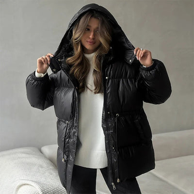 Lorie Padded Jacket with Hood and Drawstring