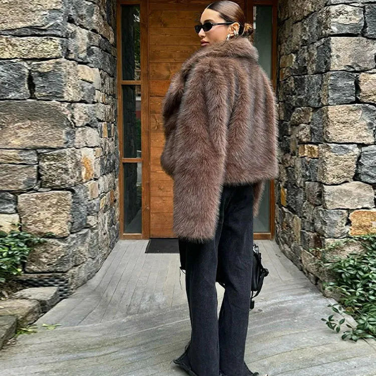 Marian Plush Faux Fur Coat