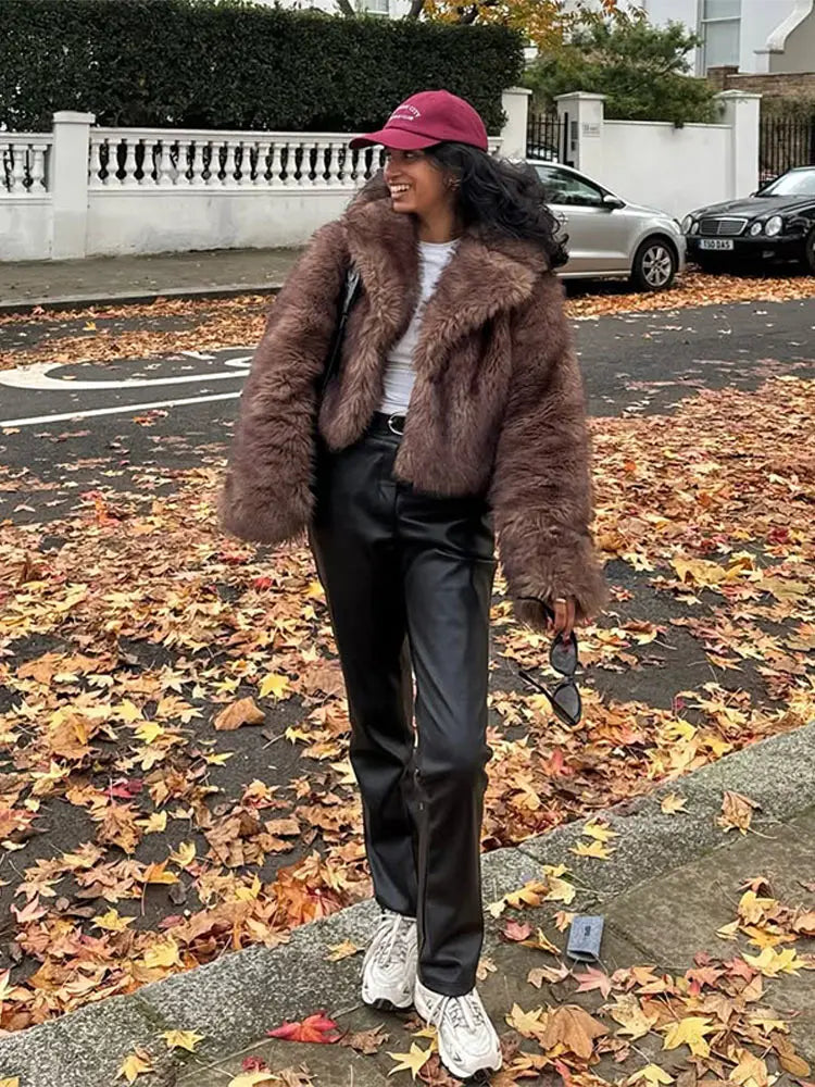 Marian Plush Faux Fur Coat