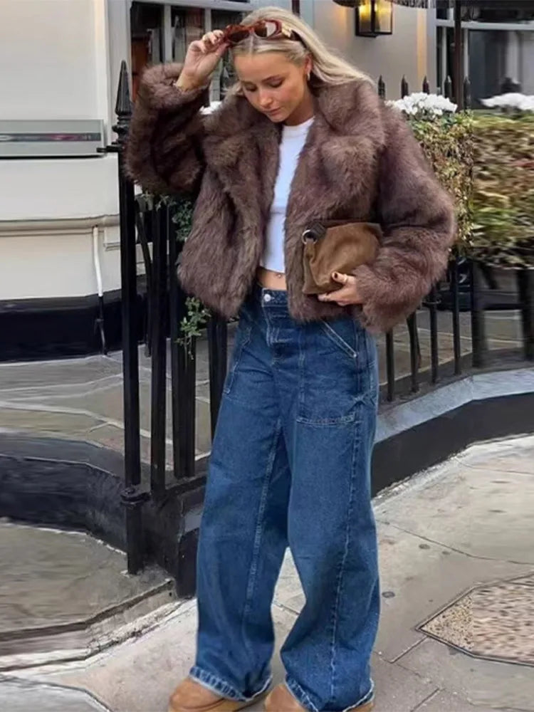 Marian Plush Faux Fur Coat