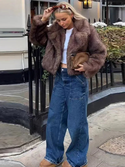 Marian Plush Faux Fur Coat