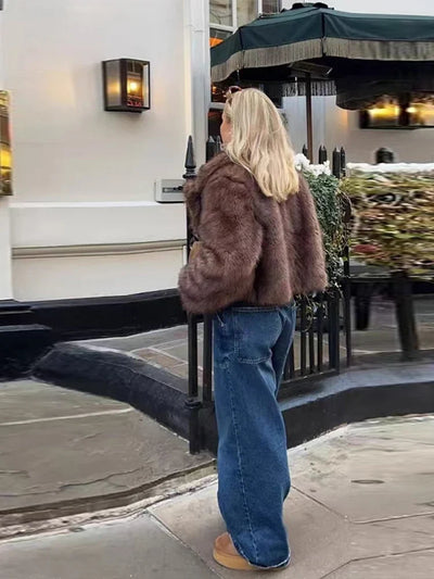 Marian Plush Faux Fur Coat